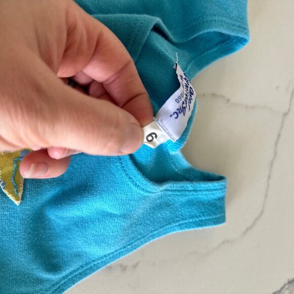 Orient Expressed Blue & Green Whale Appliqué Tank Dress - Picture 4 of 5